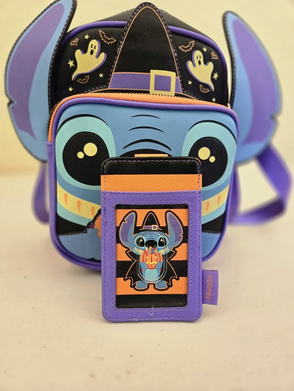Kids Purple Halloween Stitch Crossbody Bag
